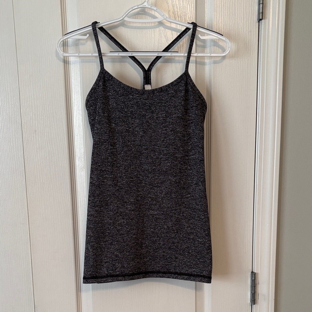 lululemon Women’s Heathered Gray Power Y Tank size 6 - Picture 1 of 5